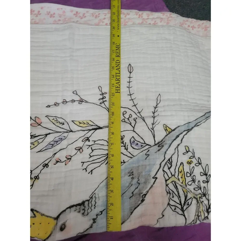 Aden Anais Baby Blanket Bird Song Noble Nest Crown Needs Some Repair Or Upcycle